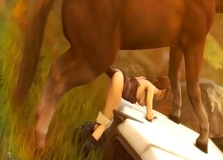 Brutal horse porn in animated zoophilia kinks