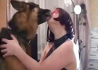Brunette wife taped in secret trying the dog for some nasty porn rounds