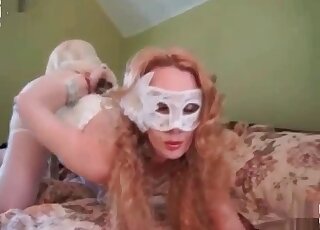 Pink snatch of a dirty slut filled deep with her dog’s dick in closeup