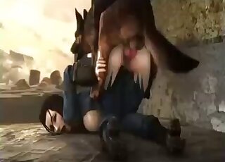 Doggystyle 3D dog fuck featuring a seductive Bioshock hottie